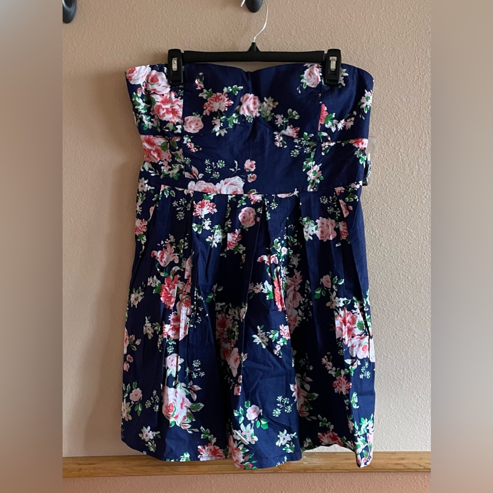 No Boundaries Floral Strapless Dress